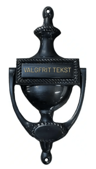 Dørhammer i sortlakeret messing. Gravering er inkluderet. Washington